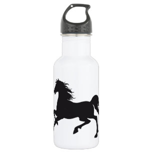 Schwarzes Pferd Trinkflasche