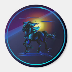 Schwarzes Pferdemagnet Magnet