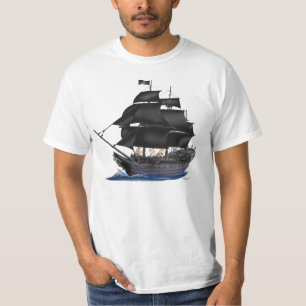 SCHWARZES PIRATEN-SCHIFF T-Shirt