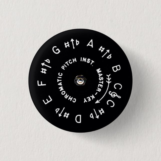 Schwarzes Pitchpipe klein Button (Vorderseite)
