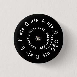 Schwarzes Pitchpipe klein Button
