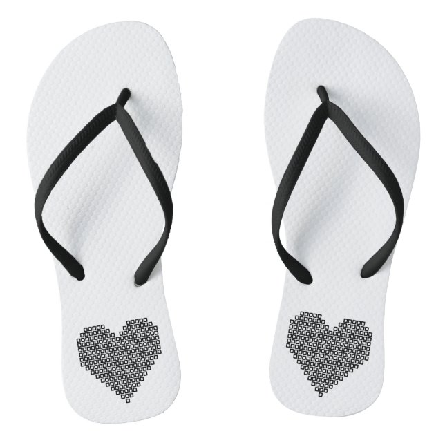 Schwarzes Pixel Flip Flops (Fußbett)