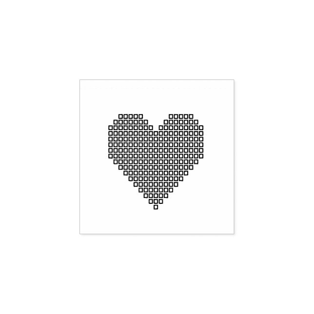 Schwarzes Pixel Gummistempel (Prägung)