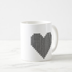 Schwarzes Pixel Kaffeetasse