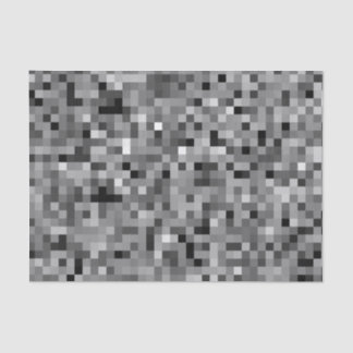 Schwarzes Pixel-Mosaik Seidenpapier