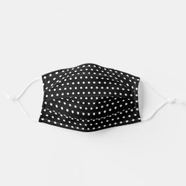 Schwarzes Polka-Dot-Muster Mund-Nasen-Maske Aus Stoff