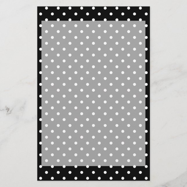 Schwarzes Polka-Punktmuster (Vorderseite)