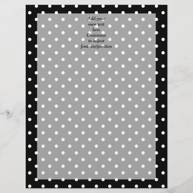 Schwarzes Polka-Punktmuster (Vorderseite)