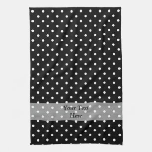 Schwarzes Polka-Punktmuster Küchentuch