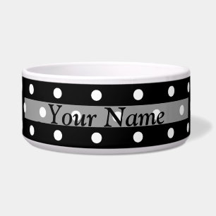 Schwarzes Polka-Punktmuster Napf
