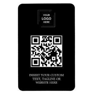 Schwarzes professionelles QR-Branding-Style Magnet