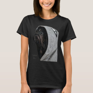 Schwarzes Pug-Shirt Frauen Männer Pug-Mutter Vater T-Shirt