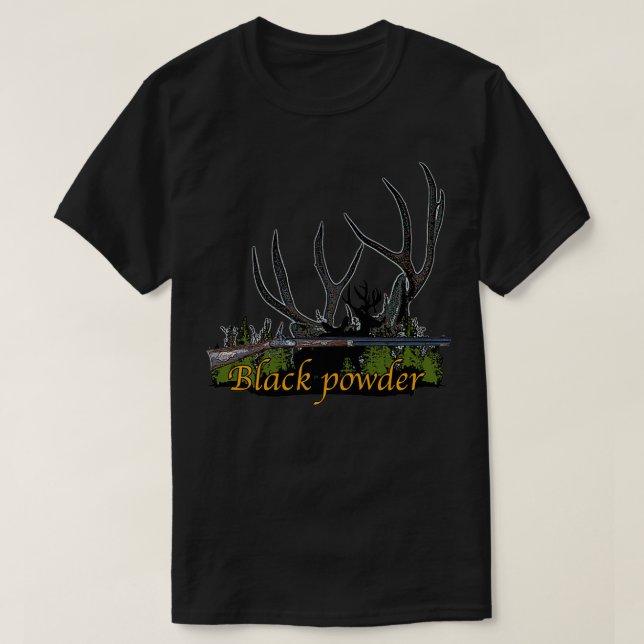 Schwarzes Pulver 58 cal T-Shirt (Design vorne)