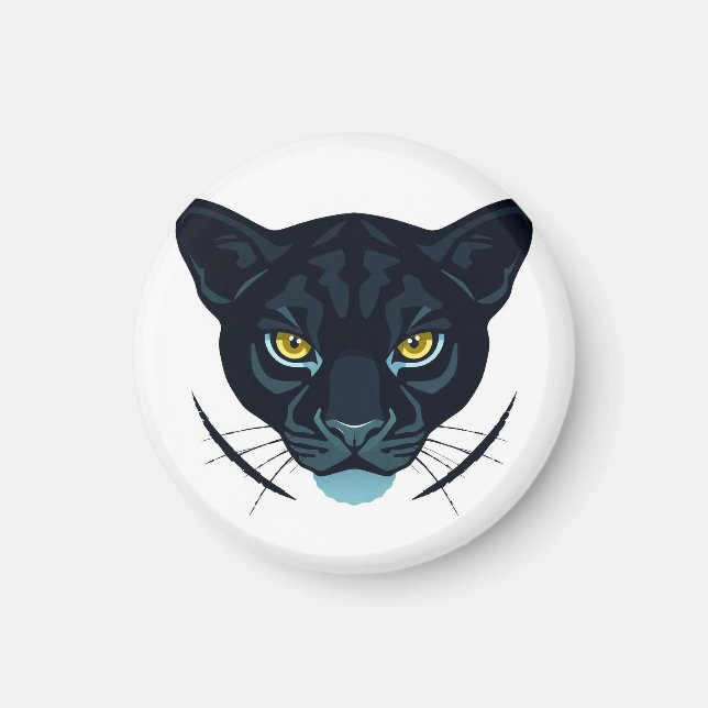 Schwarzes Puma Streetstyle-Design Magnet (Vorne)