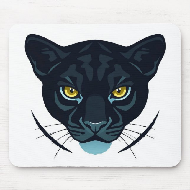 Schwarzes Puma Streetstyle-Design Mousepad (Vorne)