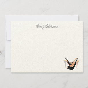 Schwarzes pumpt persönliche Mitteilungskarten