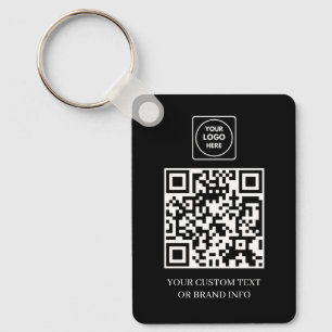 Schwarzes QR Professionelles Business-Logo-Desig Schlüsselanhänger
