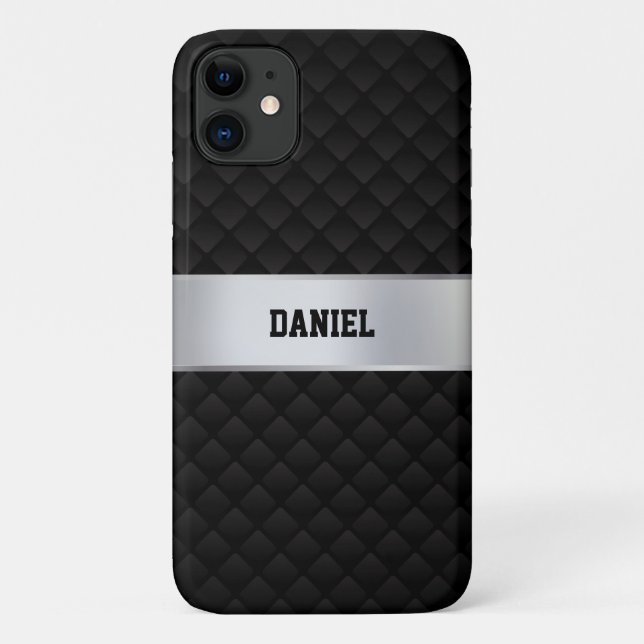 Schwarzes Quadrat Case-Mate iPhone Hülle (Rückseite)