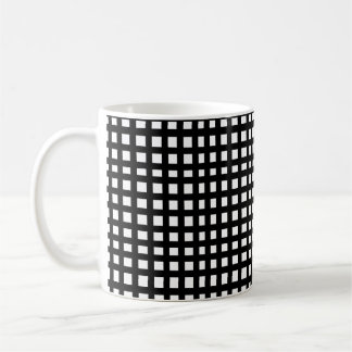 Schwarzes Quadrat-Gitter Kaffeetasse