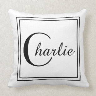 Schwarzes Quadrat-Grenze Kissen