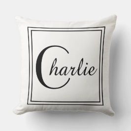 Schwarzes Quadrat-Grenze Kissen