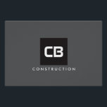 Schwarzes Quadrat Monogram Construction Logo Dunke Poster<br><div class="desc">Kühne Initialen werden auf einem schwarz viereckigen Set auf dunkelgrauem Hintergrund zentriert, um ein einzigartiges Logo auf diesem modernen Plakatdesign für Bauunternehmen, Elektrotechnik, Bauunternehmer, Bauunternehmer und vieles mehr zu schaffen. Diese Datei ist auch als Logodatei zum Download verfügbar. © 1201AM CREATIVE</div>