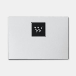 Schwarzes Quadrat-Monogramm-klebrige Anmerkungen Post-it Klebezettel