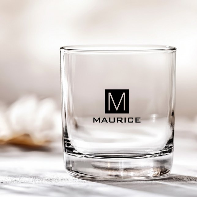 Schwarzes Quadrat Whiskyglas (Von Creator hochgeladen)