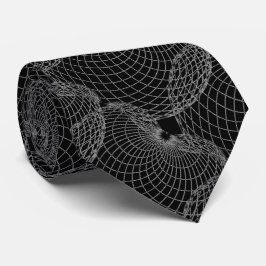 Schwarzes Rauch 00000 & Silbergrau "Spider Web" Krawatte