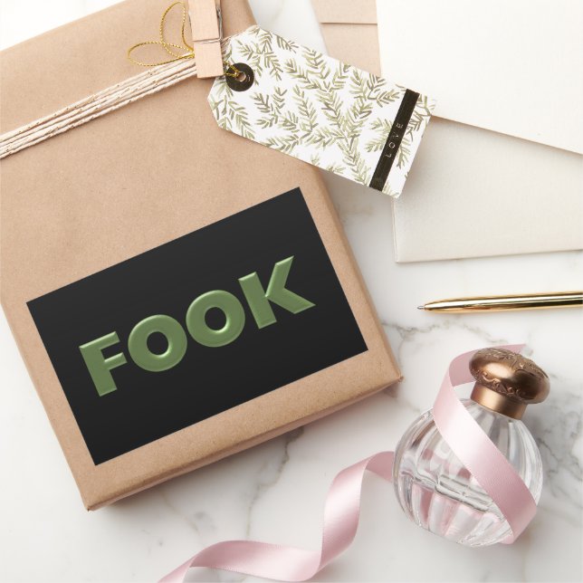 Schwarzes Rechteck, große Aufkleber (Schenken)