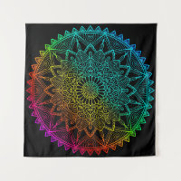 Schwarzes Regenbogen-Mandala-Poster