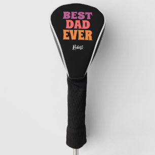 schwarzes Retro-Bester-Vater-aller-Zeiten-Skript-N Golf Headcover