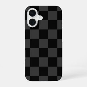 Schwarzes Retro-Karo iPhone 16 Hülle