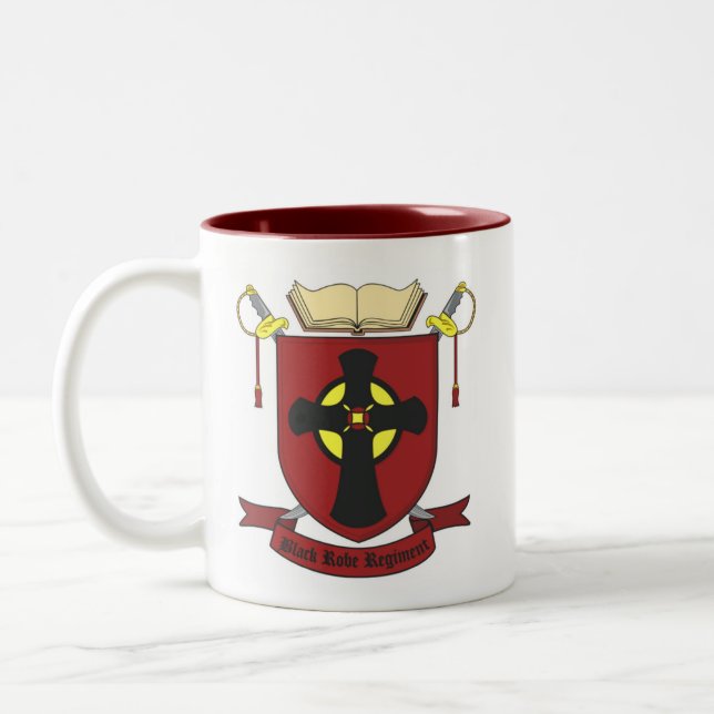 SCHWARZES ROBE-REGIMENT ZWEIFARBIGE TASSE (Links)
