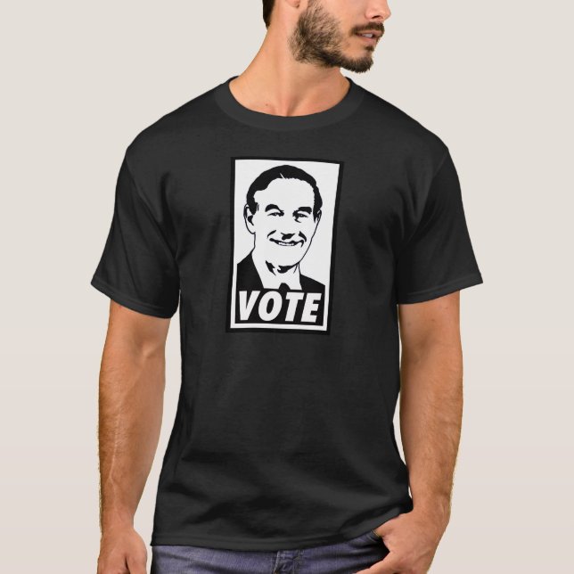 Schwarzes Ron Paul-Abstimmungs-2012 T-Shirt (Vorderseite)