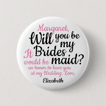 Schwarzes Rosa Skript wird Sie meine Bridesmaid