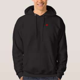 Schwarzes Rosensweatshirt Hoodie