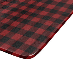 Schwarzes rotes Büffel-Karo-Schnittbrett-Geschenk Schneidebrett