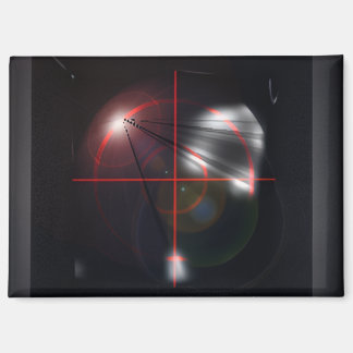Schwarzes rotes Fadenkreuz-Magnet Magnet