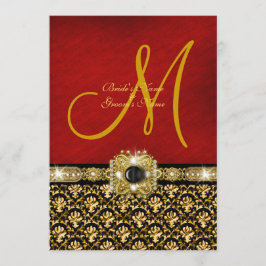 Schwarzes rotes Gold "elegante Hochzeit " des Einladung