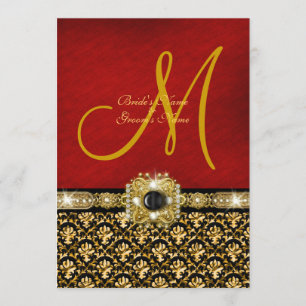Schwarzes rotes Gold "elegante Hochzeit " des Einladung