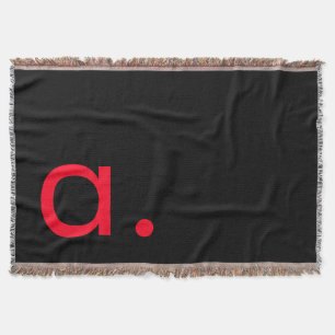 Schwarzes rotes Monogramm Anfangsbuchstabe modern Decke