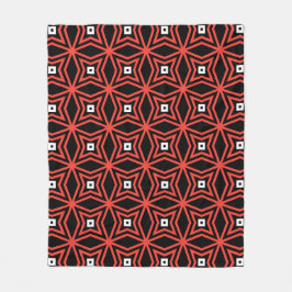 Schwarzes rotes Sternchen Gothic Geometric Classic Fleecedecke