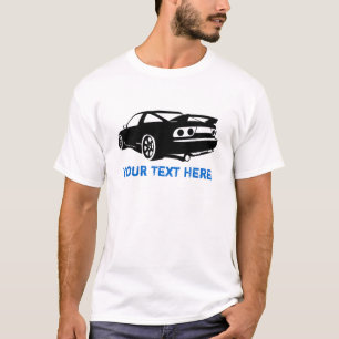 Schwarzes S13 + Ihr Text T-Shirt