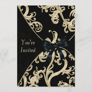 Schwarzes Sahnecocktail-Party Einladung