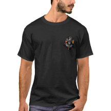 Schwarzes Samurai-Männer-T-Shirt