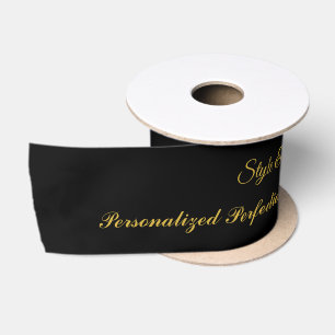 Schwarzes Satinband mit individuellen Firmendetail