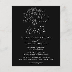 Schwarzes sauberes Budget Lüster botanisch wir tun Flyer