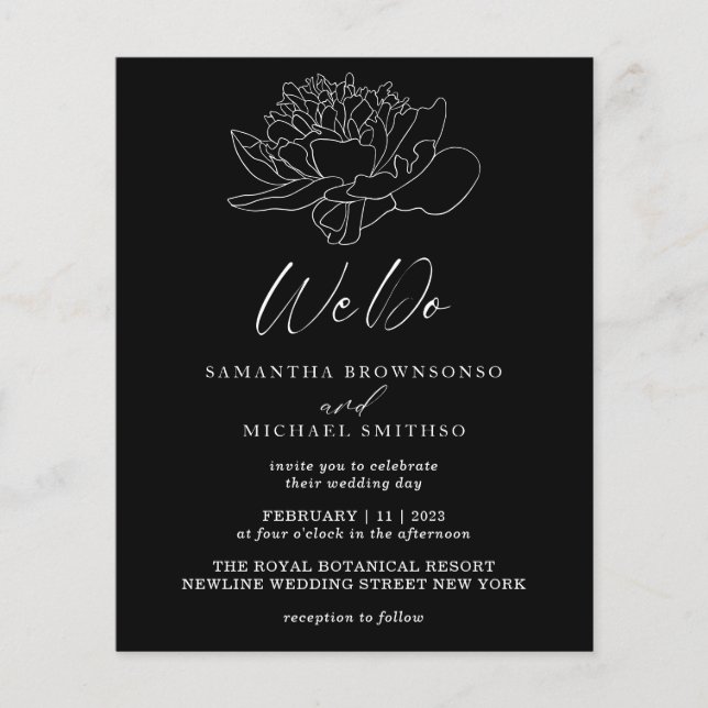 Schwarzes sauberes Budget Lüster botanisch wir tun Flyer (Vorne)