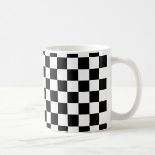 Schwarzes Schachbrettmuster Tasse